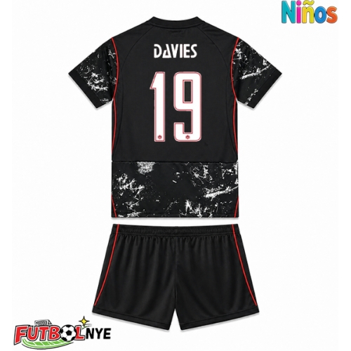 Camiseta Canadá Alphonso Davies #19 Visitante Equipación para niños Mundial 2026 manga corta (+ pantalones cortos)